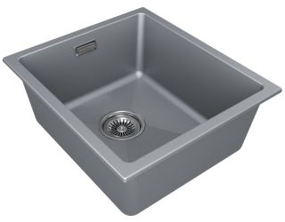 Мойка кухонная Paulmark Lumi LU41-GRM серый металлик